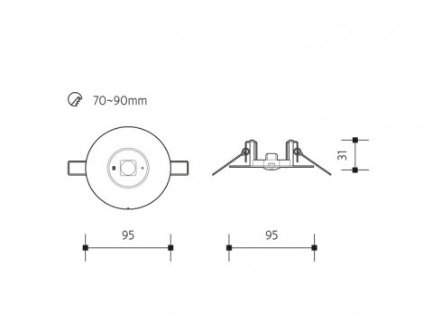 CARPO AREA anti-panic LED vestavné nouzové svítidlo 3W 3h, bílá-2