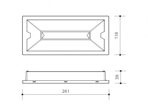 PLUTO LED nouzové svítidlo IP65 3h-3