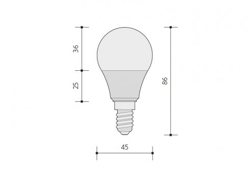 LED GOLF DELUXE světelný zdroj E14 5,5W  teplá bílá-2