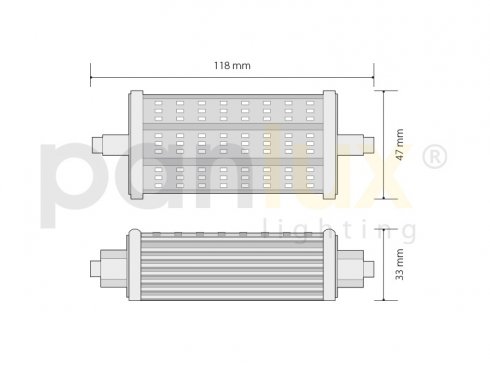 LINEAR 72LED DIM stmívatelný světelný zdroj 230V 8W R7s 118mm - neutrální-2