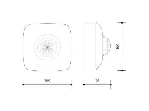 SENSOR P přítomnostní pohybové čidlo 360° - bílá-2