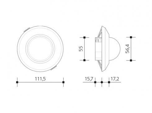 SENSOR P přítomnostní pohybové čidlo 360° - bílá-3