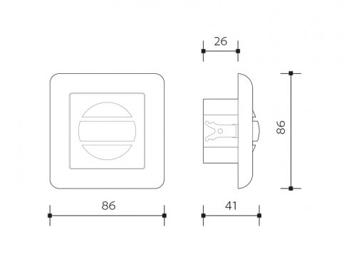 SENSOR senzor/vypínač 160° IP20, bílá-2