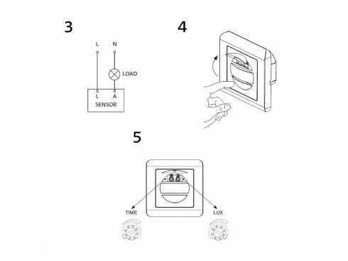 SENSOR senzor/vypínač 160° IP20, bílá-4