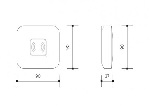 PANLUX RADAR SENSOR SQUARE-3