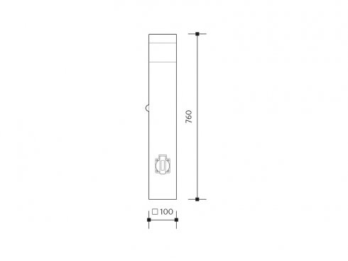 Zahradní sloupek / svítidlo se soumrakovým senzorem GARD 76cm-2