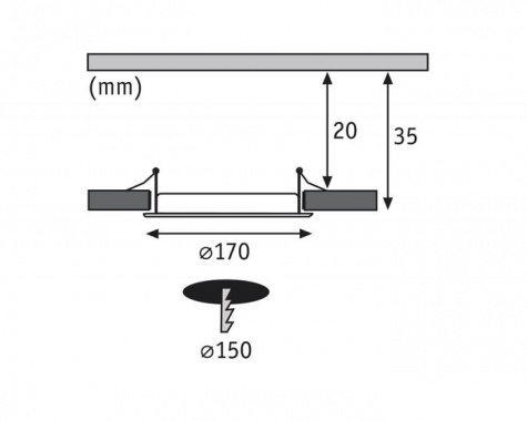 Vestavné bodové svítidlo 230V LED  P 92071-6