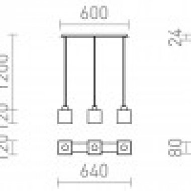 Lustr/závěsné svítidlo R14019-3