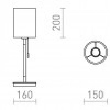 Pokojová stolní lampa R14036-2