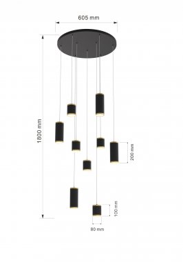 Lustr/závěsné svítidlo LED  WO 5003-904-3