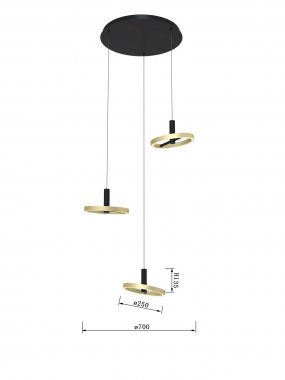 Lustr/závěsné svítidlo LED  WO 5016-304-3