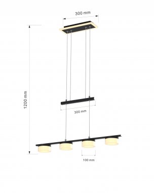 Lustr/závěsné svítidlo LED  WO 7054-502-3