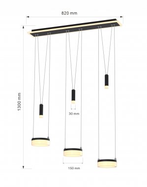 Lustr/závěsné svítidlo LED  WO 7054-702-3